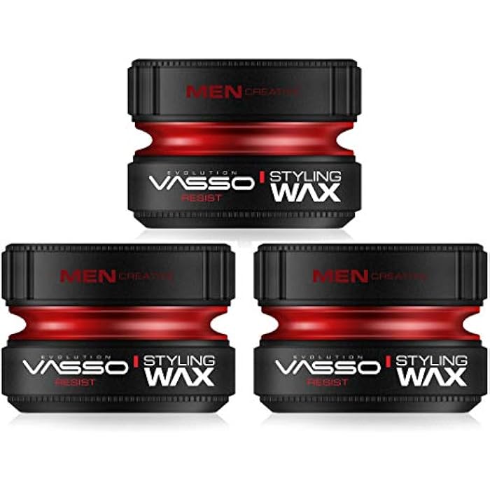 Vasso شمع تصفيف الشعر للرجال فاسو إيفولوشن كرييتيف برو أكوا مقاوم 150 مل عرض 3 قطع - Image 1